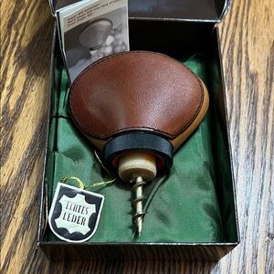 sieger Leather Bottle Stopper wine opener brutalist style rugged man cave